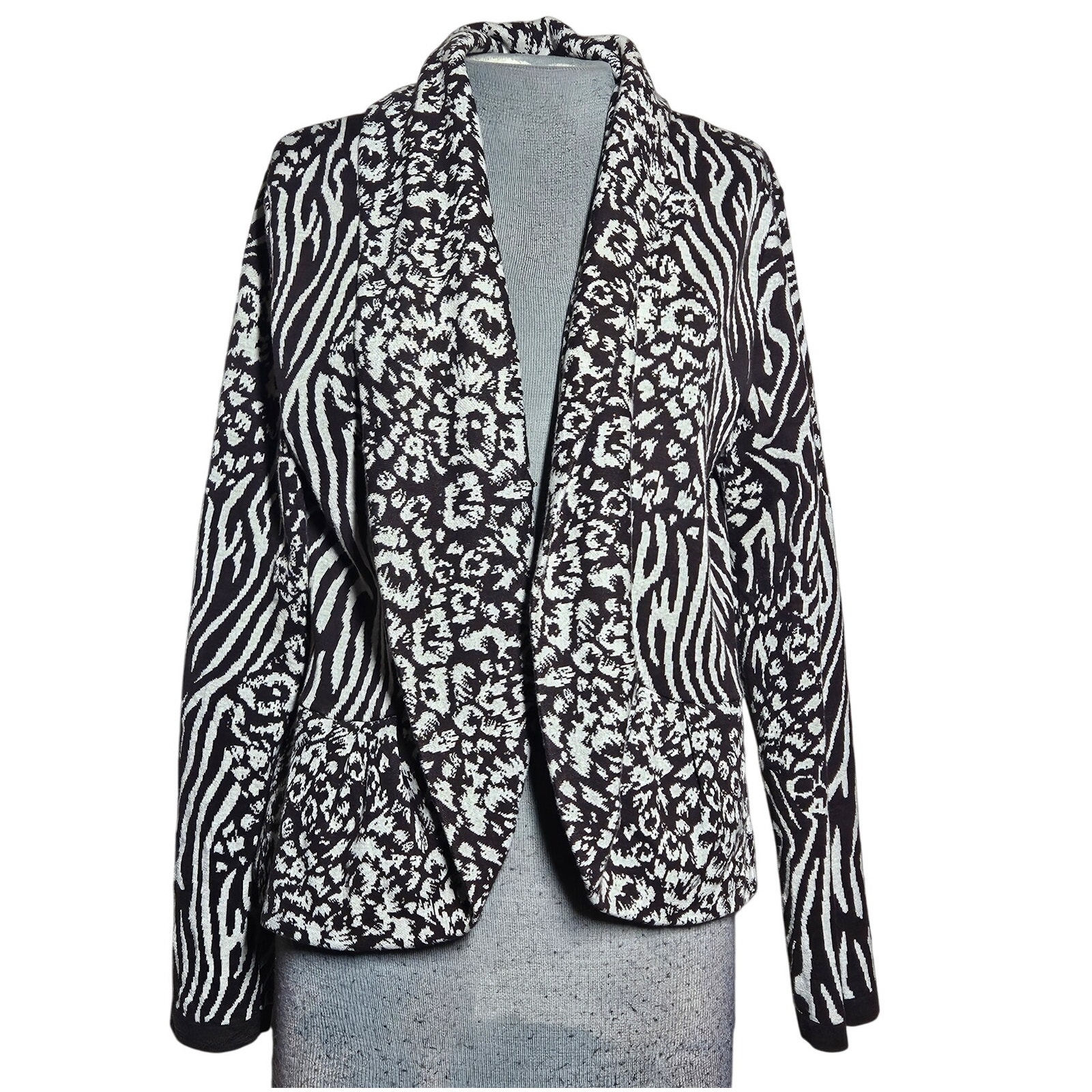 Open Front Cotton Cardigan Sweater Size Medium